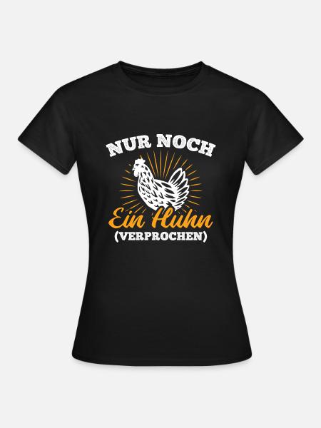 Hühner Hahn - Frauen T-Shirt - Schwarz