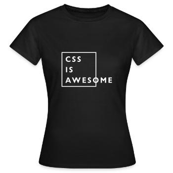 CSS est génial t-shirt - T-shirt Femme - noir - Devant - AI Model Female 172 dark (172cm)