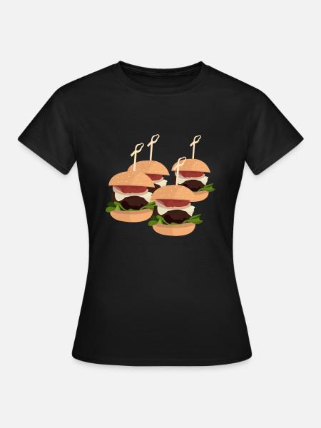 Burger - Frauen T-Shirt - Schwarz