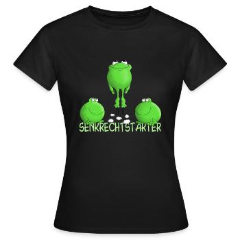 Start - Abheben - lustig - Frauen T-Shirt - Schwarz - Vorne - AI Model Female 172 dark (172cm)