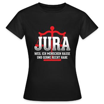 Avocat de droit - T-shirt Femme - noir - Devant - AI Model Female 172 dark (172cm)