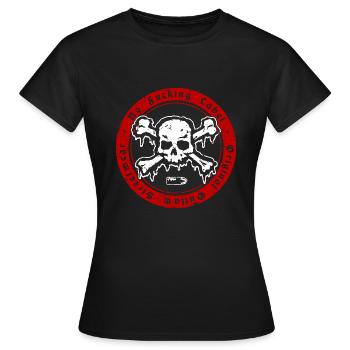 Skull - no fucking label - Women's T-Shirt - black - Front - AI Model Female 172 dark (172cm)