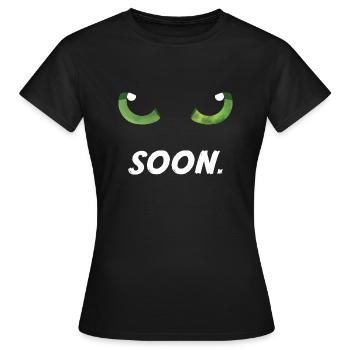 Katzenaugen bald grün - Frauen T-Shirt - Schwarz - Vorne - AI Model Female 172 dark (172cm)