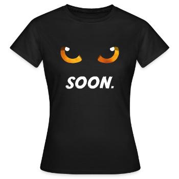 Katzenaugen Orange bald - Frauen T-Shirt - Schwarz - Vorne - AI Model Female 172 dark (172cm)