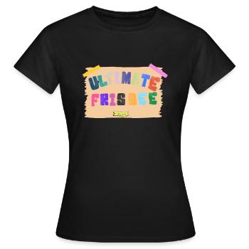 ulti 3J - Frauen T-Shirt - Schwarz - Vorne - AI Model Female 172 dark (172cm)