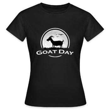billy goat goat "goat day" goat goatee - Women's T-Shirt - black - Front - AI Model Female 172 dark (172cm)