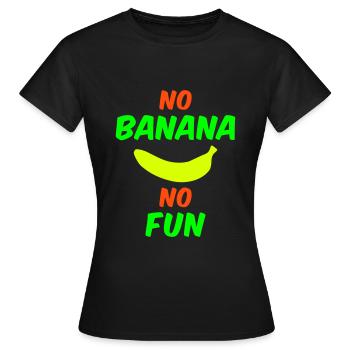Pas de banane pas de plaisir (banane) - T-shirt Femme - noir - Devant - AI Model Female 172 dark (172cm)