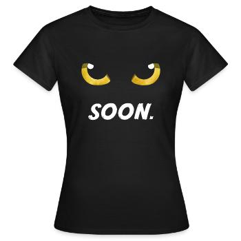 Katzenaugen bald gelb - Frauen T-Shirt - Schwarz - Vorne - AI Model Female 172 dark (172cm)