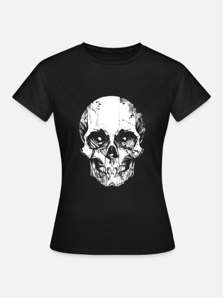 Totenkopf - Frauen T-Shirt - Schwarz