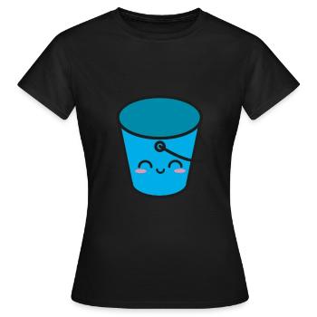 Niedlich Eimer Haushalt - Frauen T-Shirt - Schwarz - Vorne - AI Model Female 172 dark (172cm)