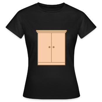 Schrank Möbel Wohnung - Frauen T-Shirt - Schwarz - Vorne - AI Model Female 172 dark (172cm)