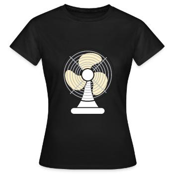 Ventilator Hitze Sommer - Frauen T-Shirt - Schwarz - Vorne - AI Model Female 172 dark (172cm)