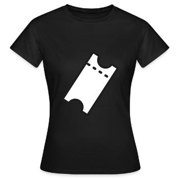 Ticket Eintrittskarte Sport - Frauen T-Shirt - Schwarz - Vorne - AI Model Female 172 dark (172cm)
