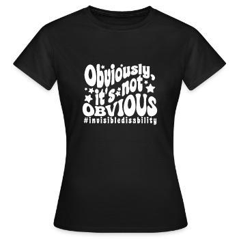Handicap invisible - T-shirt Femme - noir - Devant - AI Model Female 172 dark (172cm)