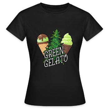 Cannabis Green Gelato - Frauen T-Shirt - Schwarz - Vorne - AI Model Female 172 dark (172cm)