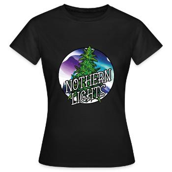 Cannabis Northern Lights - Frauen T-Shirt - Schwarz - Vorne - AI Model Female 172 dark (172cm)