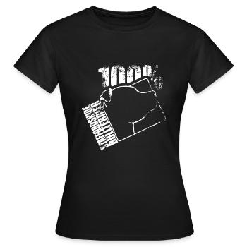 STAFFORDSHIRE BULLTERRIER 100 - Women's T-Shirt - black - Front - AI Model Female 172 dark (172cm)