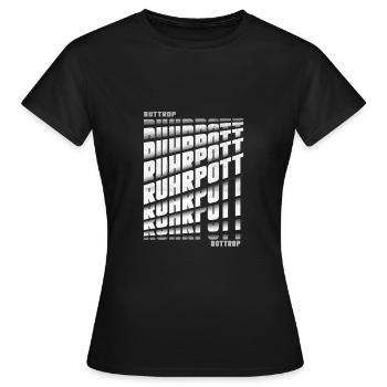 Ruhrpott Bottrop - Frauen T-Shirt - Schwarz - Vorne - AI Model Female 172 dark (172cm)