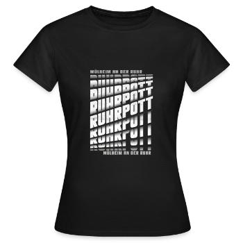 Ruhrpott Mülheim an der Ruhr - Frauen T-Shirt - Schwarz - Vorne - AI Model Female 172 dark (172cm)