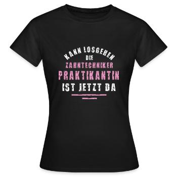 Zahntechniker Praktikantin Praktikum Zahntechnik - Frauen T-Shirt - Schwarz - Vorne - AI Model Female 172 dark (172cm)