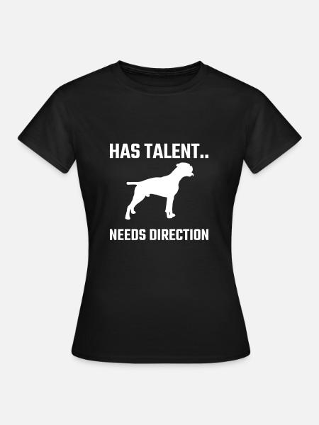 Deutscher Boxer Hund Hunde Welpe Talent Geschenk - Dame-T-shirt - sort