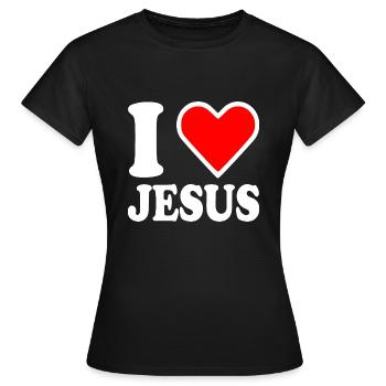 I love jesus - Frauen T-Shirt - Schwarz - Vorne - AI Model Female 172 dark (172cm)