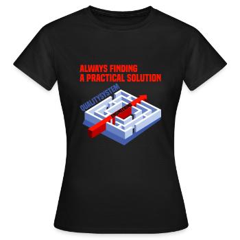 Engineering Solutions - Women's T-Shirt - black - Front - AI Model Female 172 dark (172cm)