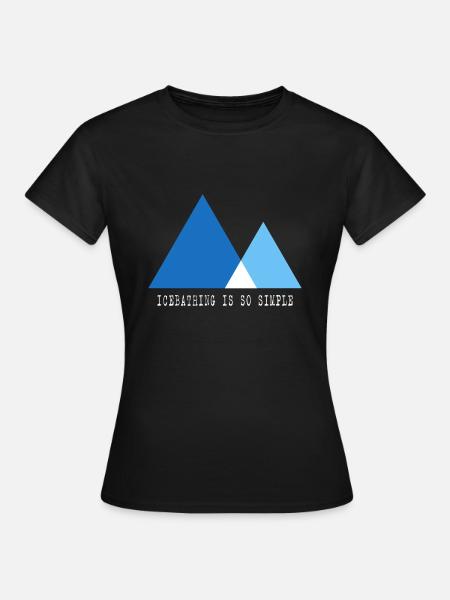 Eisbader Winterbad Kältetherapie "simple ice-bath" - Dame-T-shirt - sort