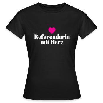 Referendarin mit Herz Dankeschön Referendarirat - Frauen T-Shirt - Schwarz - Vorne - AI Model Female 172 dark (172cm)