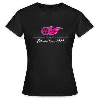 Führerschein 2024 Fahrerlaubnis bestanden Prüfung - Frauen T-Shirt - Schwarz - Vorne - AI Model Female 172 dark (172cm)