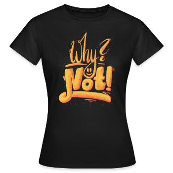 Pourquoi pas le point d’exclamation - T-shirt Femme - noir - Devant - AI Model Female 172 dark (172cm)