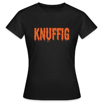 Knuffig - Halloween-Geschenk für knuffige Menschen - Frauen T-Shirt - Schwarz - Vorne - AI Model Female 172 dark (172cm)