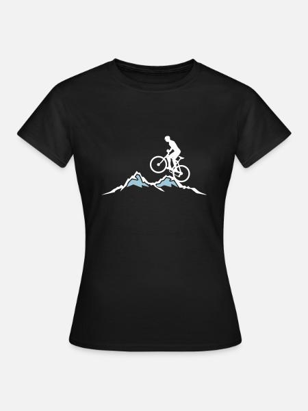 Sport - Berge Fahrrad - Frauen T-Shirt - Schwarz
