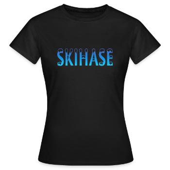 Skihase - Frauen T-Shirt - Schwarz - Vorne - AI Model Female 172 dark (172cm)