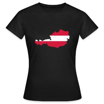 Autriche - T-shirt Femme - noir - Devant - AI Model Female 172 dark (172cm)