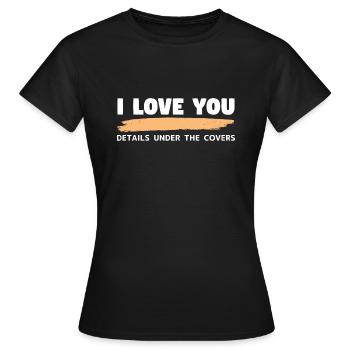 Drôle de réclamation de maquillage pour fête, rencontre, bar, fête - T-shirt Femme - noir - Devant - AI Model Female 172 dark (172cm)