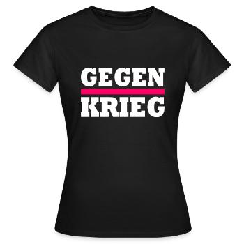 Gegen krieg - Frauen T-Shirt - Schwarz - Vorne - AI Model Female 172 dark (172cm)