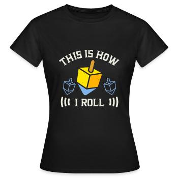 Gift for Jewish Celebrations and Remembrance Days - Women's T-Shirt - black - Front - AI Model Female 172 dark (172cm)