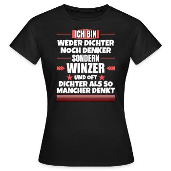 Neither poets nor thinkers, but winemakers - Women's T-Shirt - black - Front - AI Model Female 172 dark (172cm)