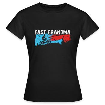 Quick granny on the bike - Women's T-Shirt - black - Front - AI Model Female 172 dark (172cm)