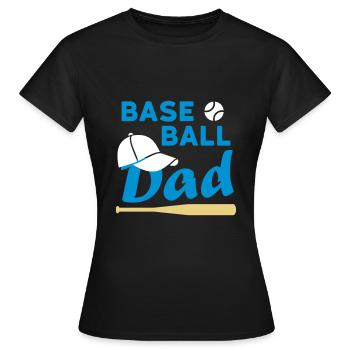 Baseball dad (Spielball, Baseballkappe, Baseballsc - Frauen T-Shirt - Schwarz - Vorne - AI Model Female 172 dark (172cm)