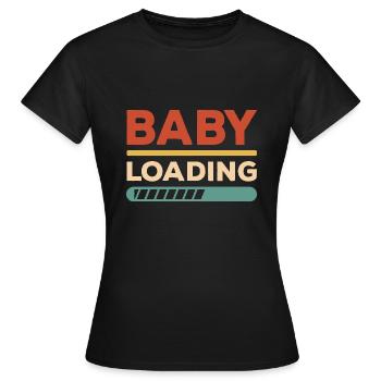 Baby Loading Child Birth Offspring - Women's T-Shirt - black - Front - AI Model Female 172 dark (172cm)