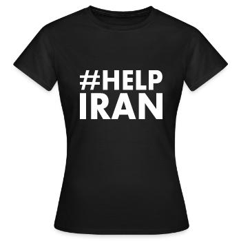Help iran - Women's T-Shirt - black - Front - AI Model Female 172 dark (172cm)