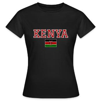 Kenia - Frauen T-Shirt - Schwarz - Vorne - AI Model Female 172 dark (172cm)