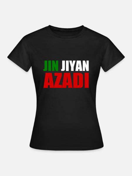jin jiyan azadi - Frauen T-Shirt - Schwarz