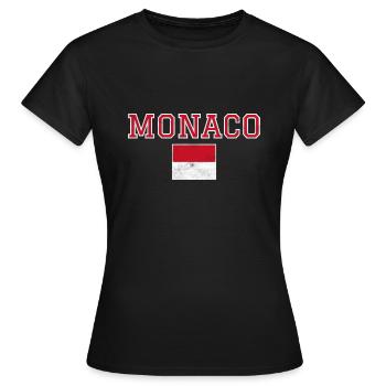 Monaco - T-shirt Femme - noir - Devant - AI Model Female 172 dark (172cm)