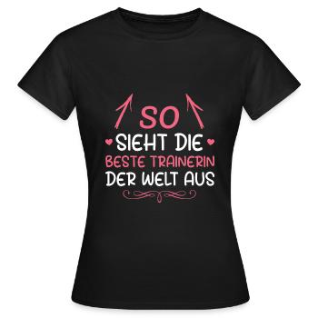 Fußballtrainerin Beste Trainerin Geschenk - Frauen T-Shirt - Schwarz - Vorne - AI Model Female 172 dark (172cm)