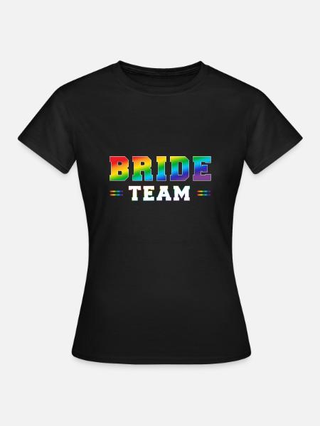 Brautteam Regenbogen W - Frauen T-Shirt - Schwarz
