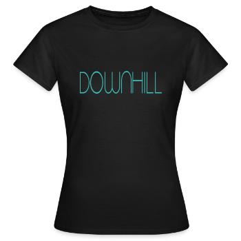 downhill - Frauen T-Shirt - Schwarz - Vorne - AI Model Female 172 dark (172cm)