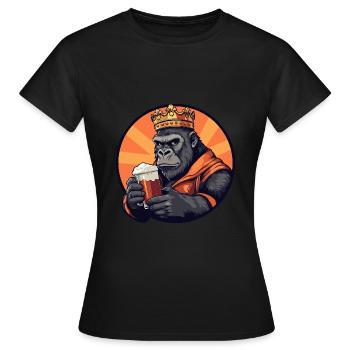 Bière Gorilla - T-shirt Femme - noir - Devant - AI Model Female 172 dark (172cm)